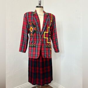 Adam Douglass 90s plaid cotton blazer jacket